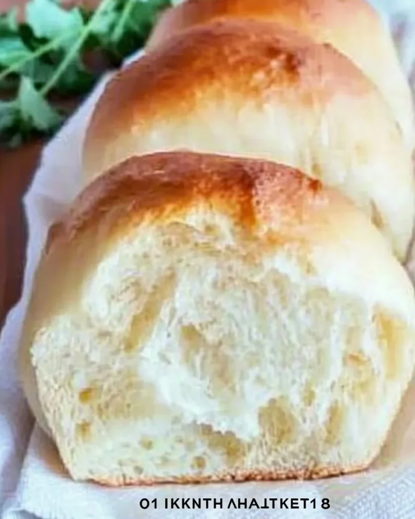Freshly baked Sourdough Hawaiian Rolls on a wooden table