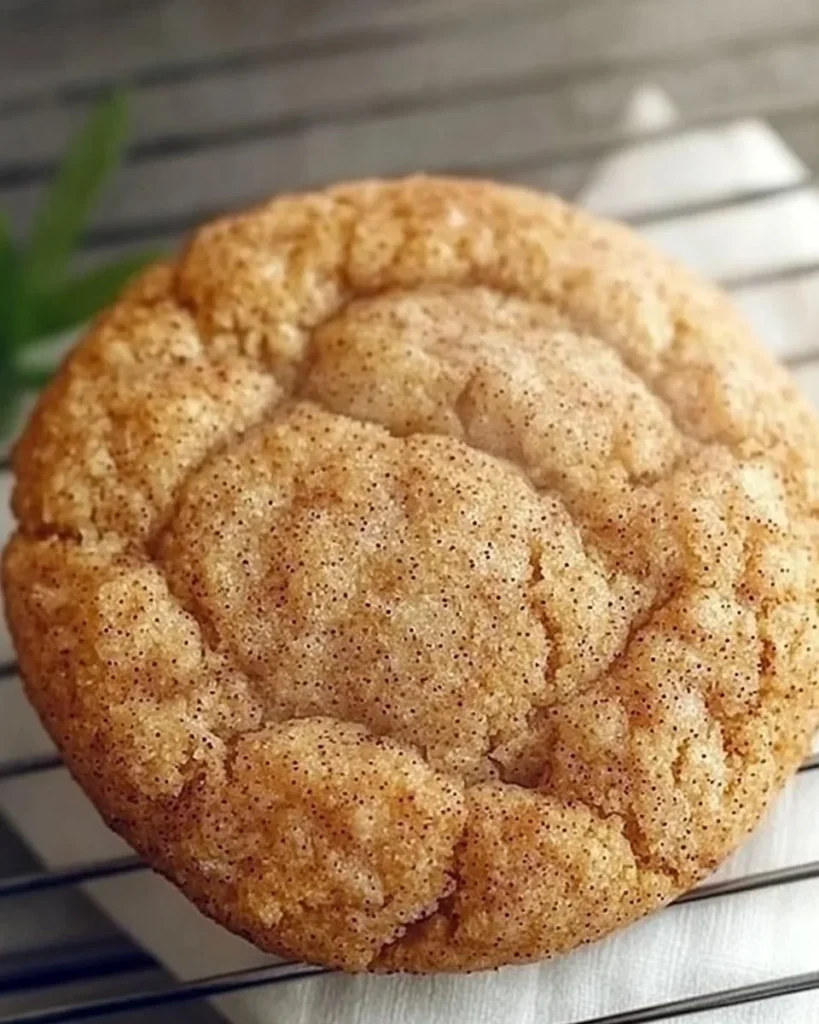 Delicious sourdough snickerdoodles cookies sprinkled with cinnamon sugar.