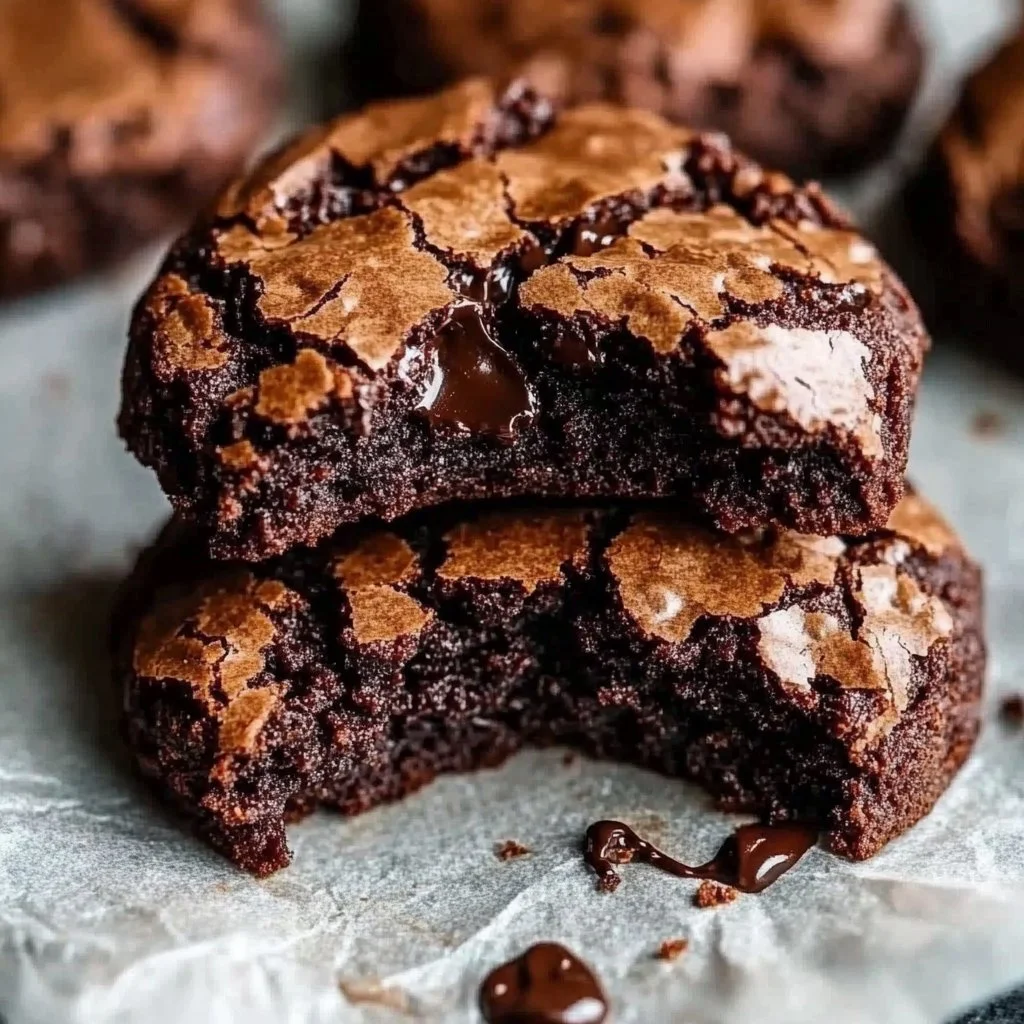 Delicious fudgy chewy brookies dessert on a plate, combining brownies and cookies.