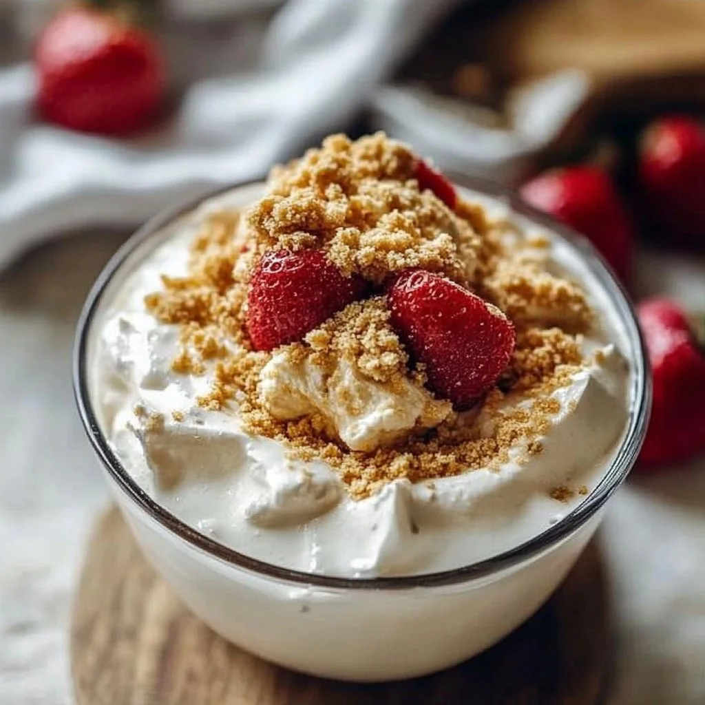 Delicious high protein cheesecake fluff made in 2 minutes