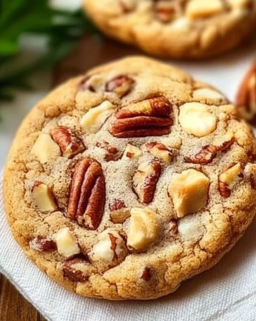 Delicious homemade Butter Pecan Cookies on a plate