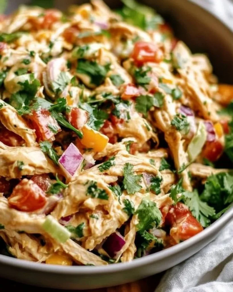 A vibrant Chipotle Lime Chicken Salad with fresh veggies and grilled chicken