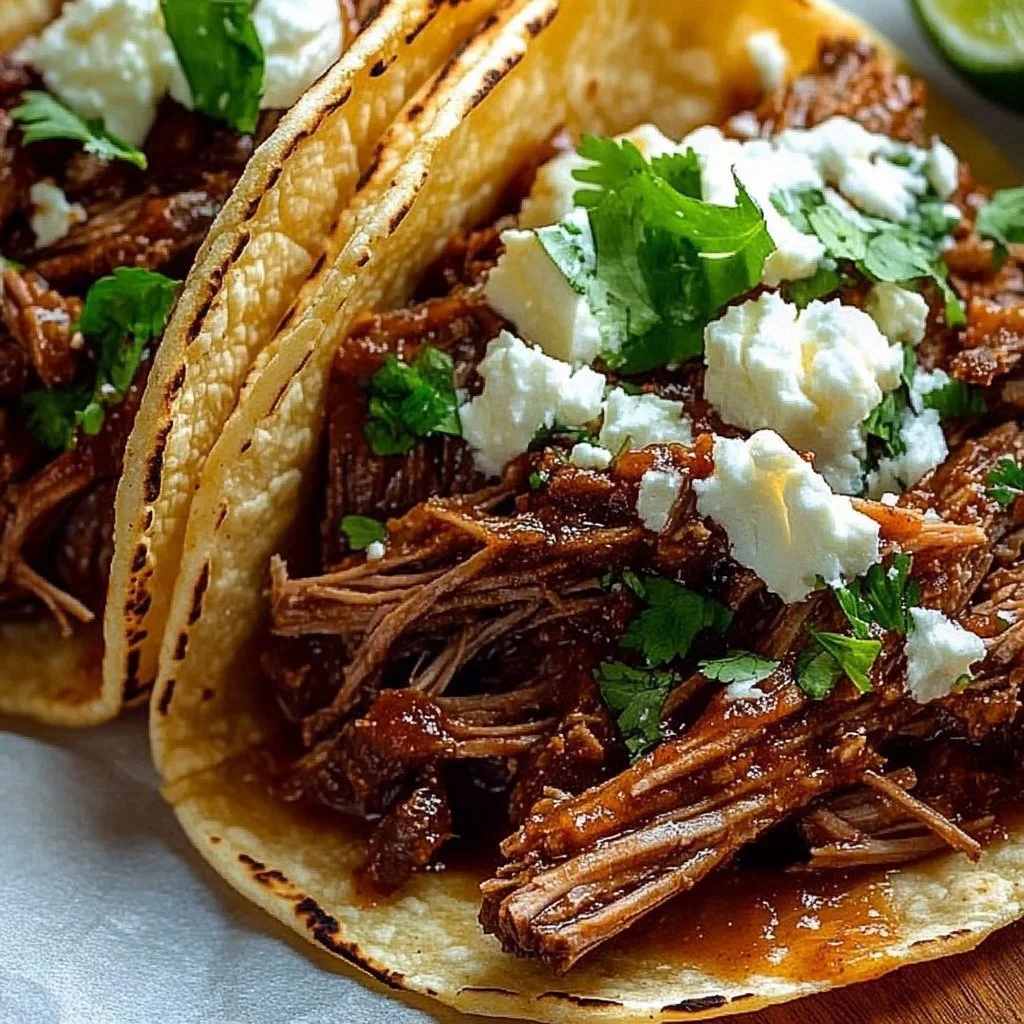 Crockpot Chipotle Pot Roast Tacos served with fresh toppings