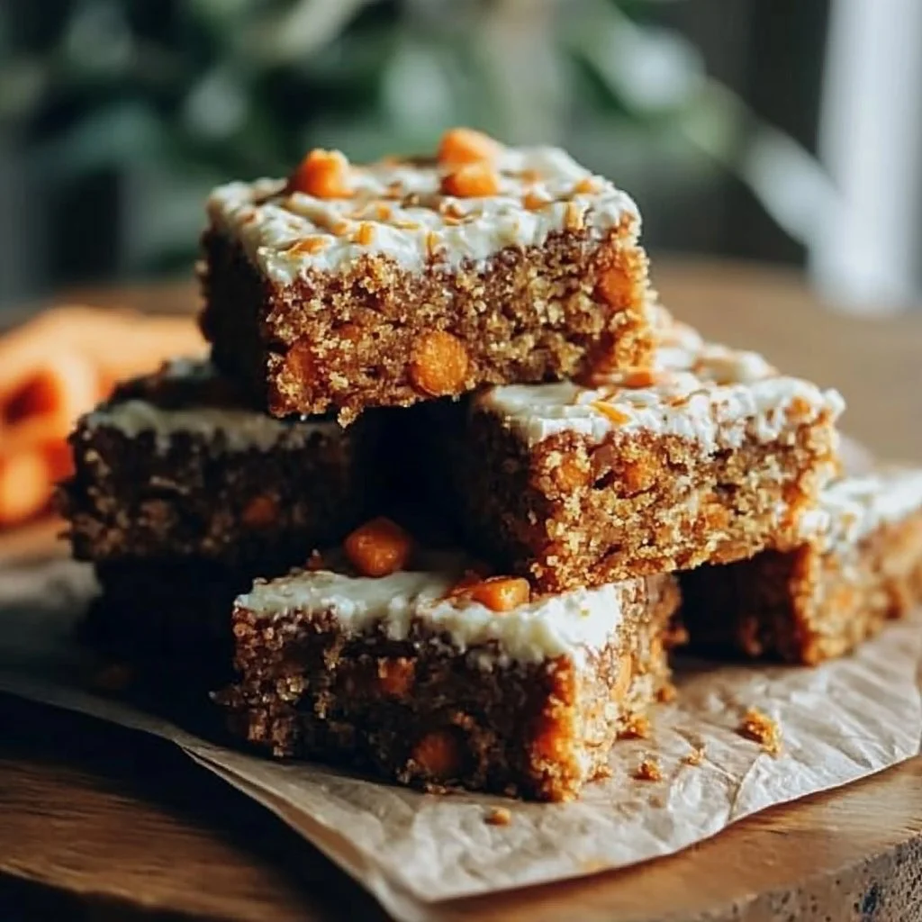 No Sugar Cottage Cheese Carrot Cake Bars
