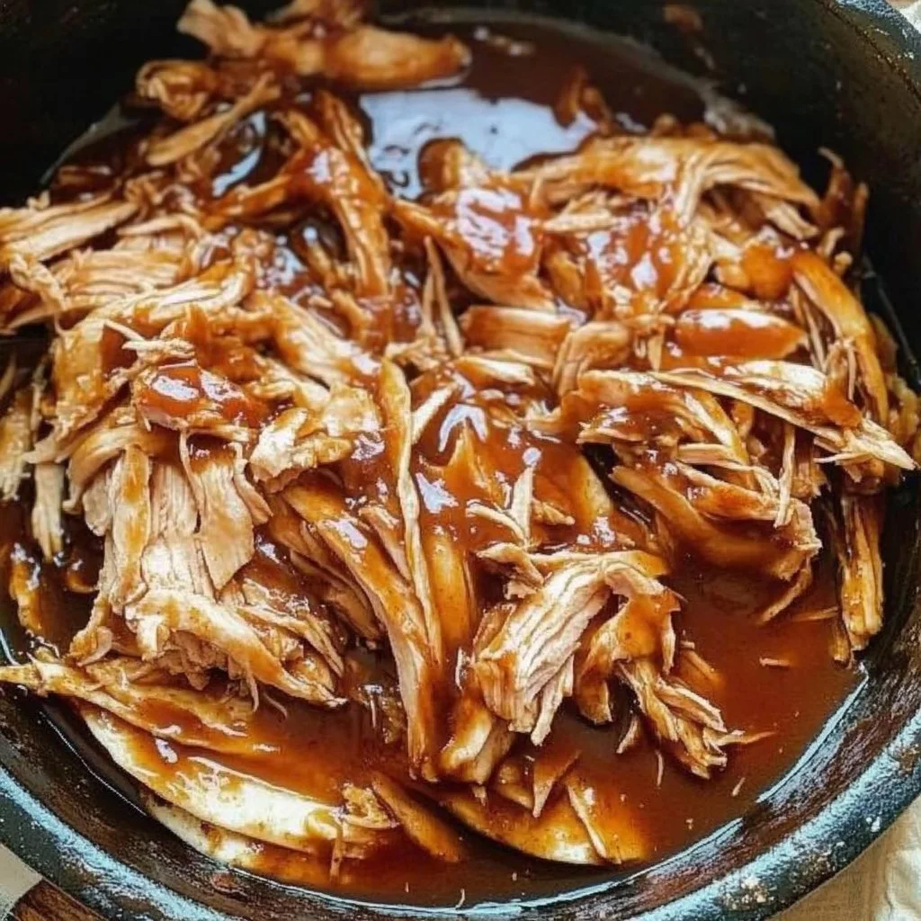 Delicious slow cooker BBQ chicken tacos topped with fresh ingredients.