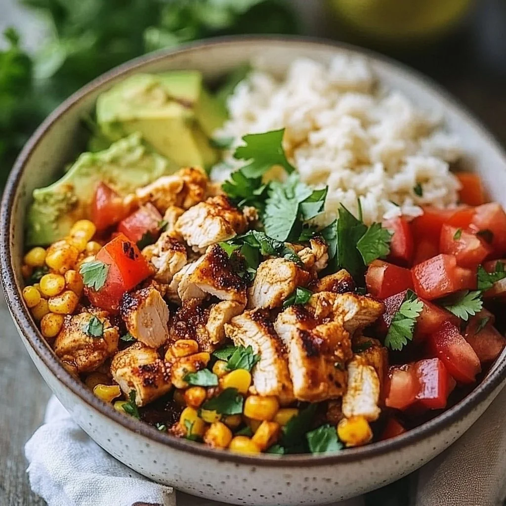Delicious Southwest Chicken Bowl with vibrant ingredients and spices