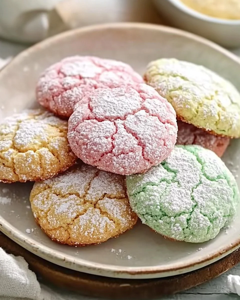 Springtime Crinkle Cookies