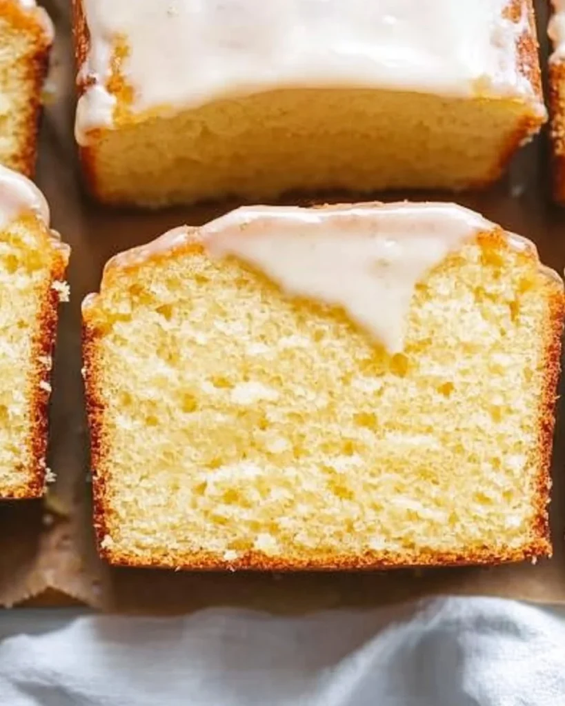 Slice of Starbucks Copycat Lemon Loaf on a plate