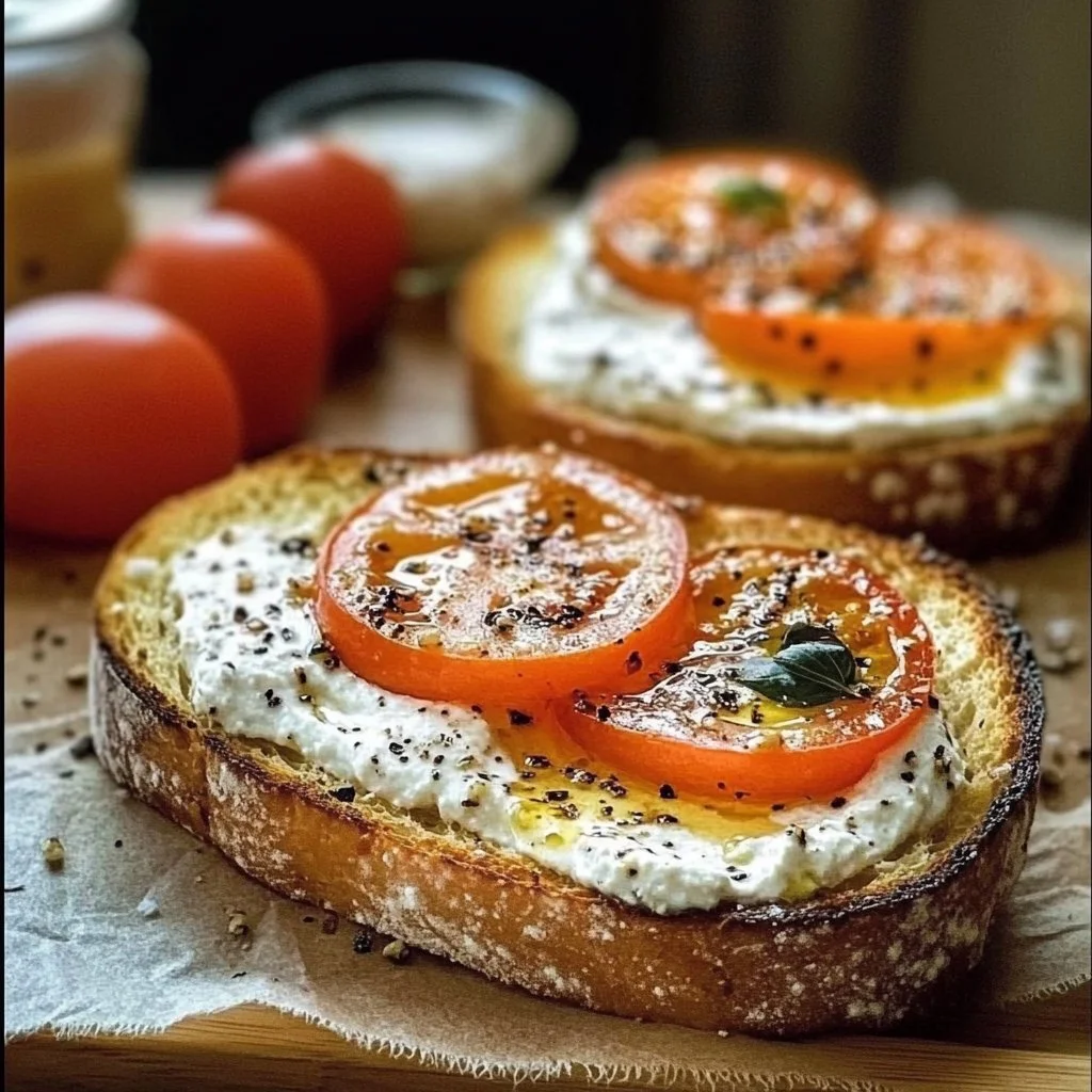 The Ultimate Brunch Upgrade: Tomato & Ricotta Toast with Capers