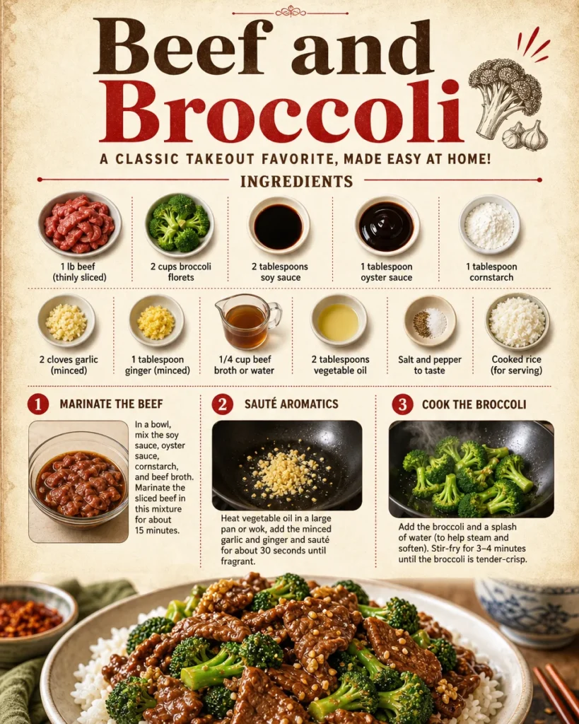 Delicious homemade Beef and Broccoli stir-fry served on a plate.