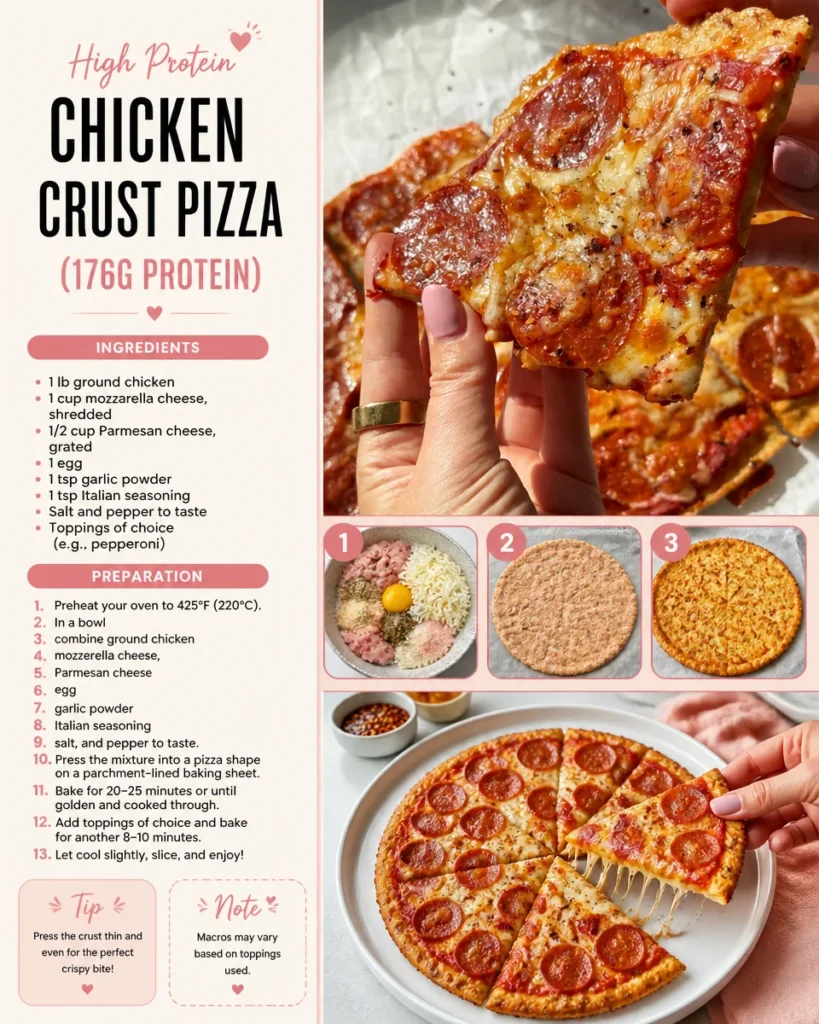 Delicious homemade chicken crust pizza sliced and ready to enjoy for dinner.