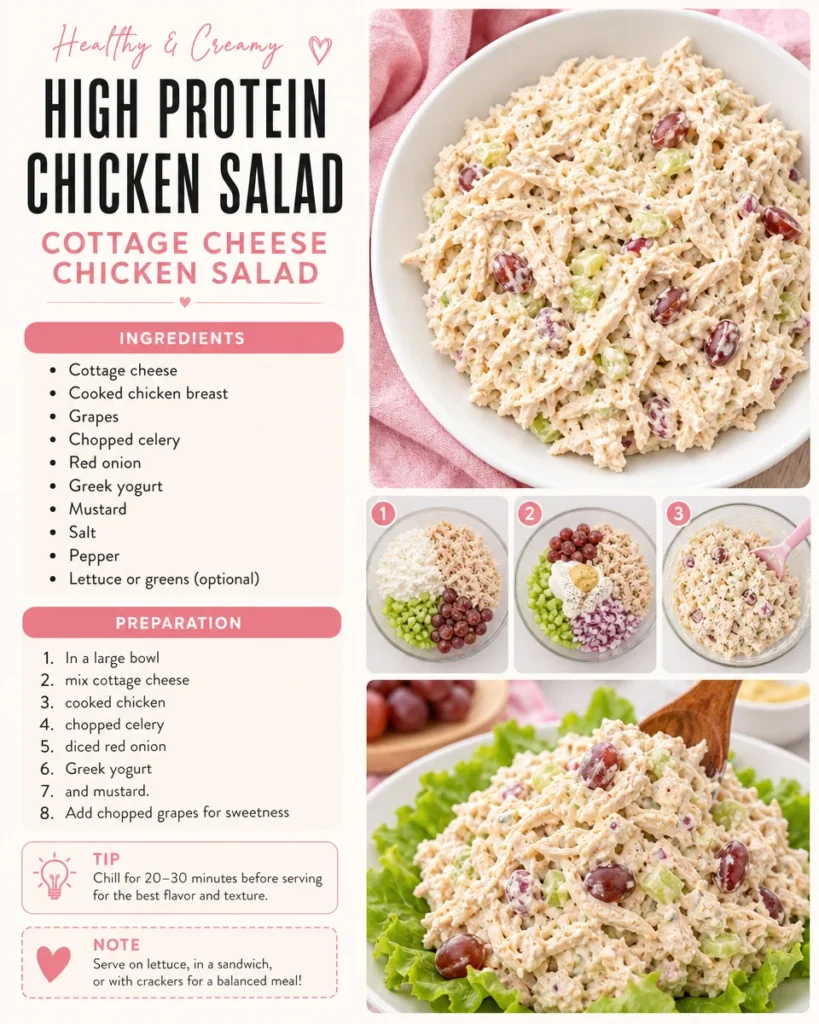 High protein chicken salad recipe for quick and healthy lunches